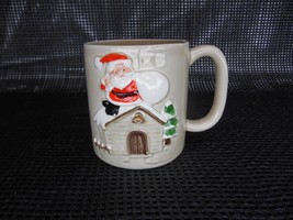Old Vtg OTAGIRI Santa Claus Coffee Cup Mug Hand-Painted Holiday - $19.79
