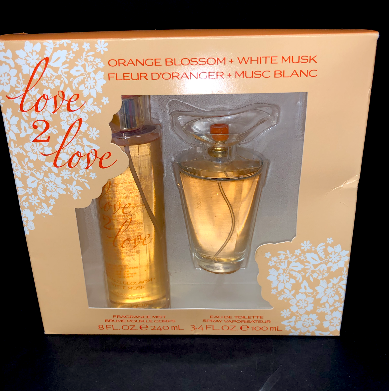 Love 2 Love Orange authentic Blossom White Musk 3.4 oz Spray By Coty