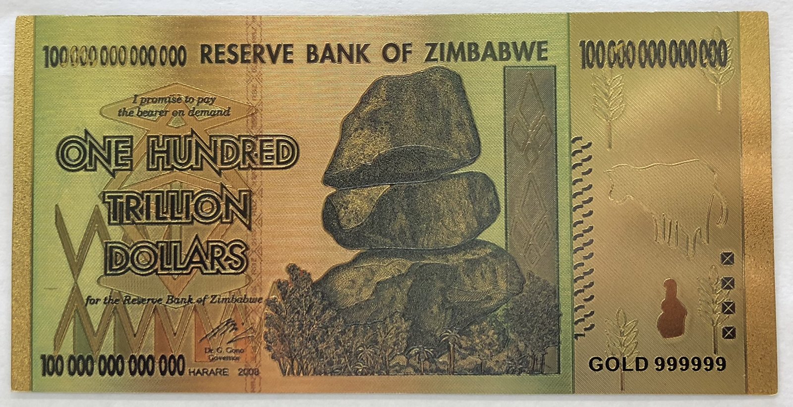 Aizics Mint 1 000 000 000 000 Gold Plated Zimbabwe Currency Note 24kt   91mua5cbmdl 