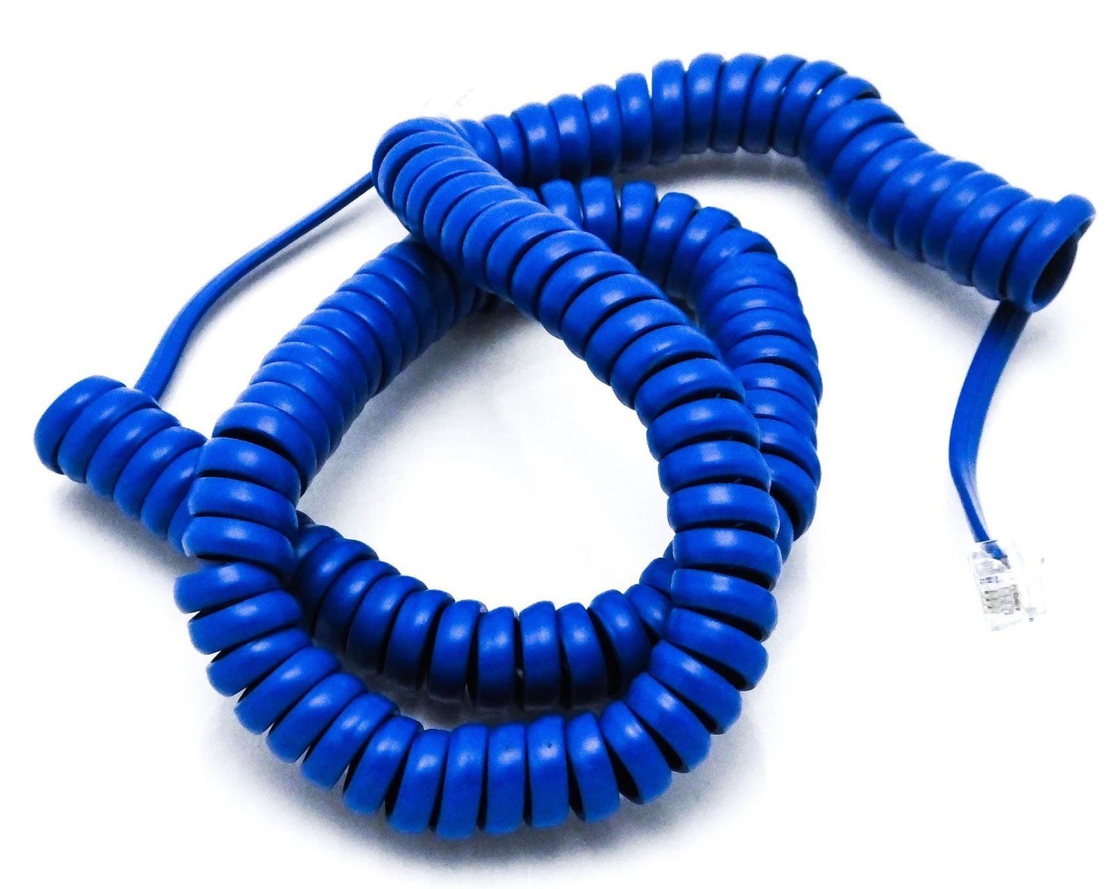 Blue Trimline Princess Phone Cord Curly Handset Telephone Landline