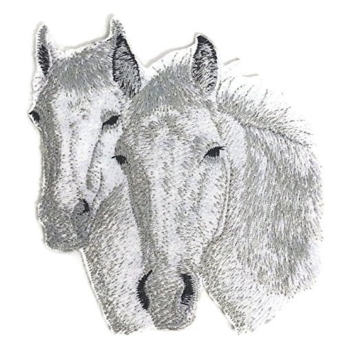 Custom and Unique Horse [Connemara Horses Faces] Embroidered Iron On/Sew Patch [