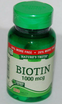 Nature&#39;s Truth Biotin 1000 mcg 120 Tablets Ex 3/22 NEW - $6.36
