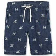 Arizona Patterned Skeleton Chambray Shorts Boys 3T, 4T New With Tags Msrp $24.00 - $6.99