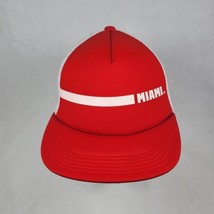 Adidas Snapback Miami University Ohio Redhawks Flatbill Cap Hat Red White - $11.96