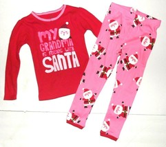 Carters Toddler Girls 2 Piece Pajamas My Grandma Is Friends With Santa 2T NWT - $10.62