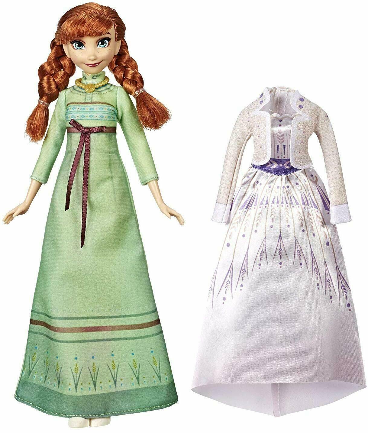 Disney Frozen Arendelle Fashions Anna Fashion Doll with 2 Outfits Green Night...
