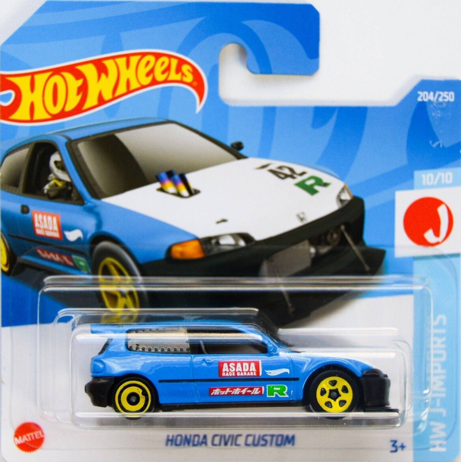 Hot Wheels Honda Civic Custom Blue Asada HW JImports Rare Miniature