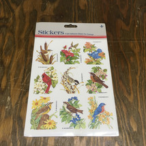 Vintage birds and flowers stickers in sealed package Gibson greetings  - $19.75