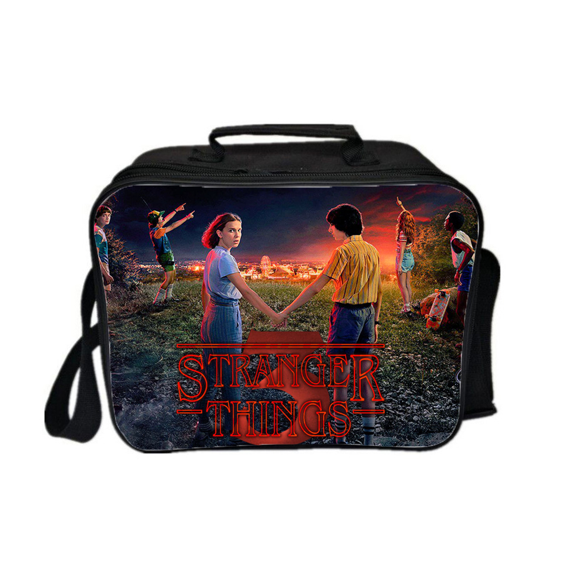 Stranger Things Season 3 Kid Adult Lunch Box Lunch Bag Picnic Bag F
