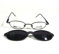 Guess GU 461 &CL GRY Eyeglasses Frames Grey Round Full Rim w/ Clip On Lenses - $55.92