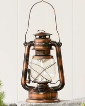Lantern With Handle Metal LED 11" High  Antiqued Bronze Finish Camping Garden