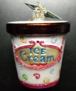 Old World Christmas Christmas Ornament 2011 Ice Cream Carton Returned Or... - $8.99