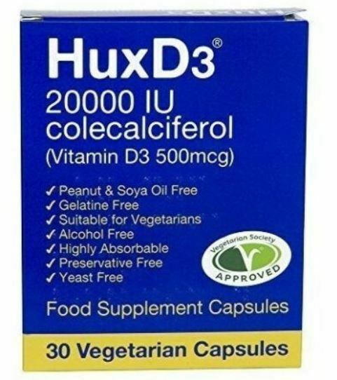 Hux D3 20,000iu |Vitamin D3| Packs of 30 | UK Pharmacy | Bulk Buy Save 's