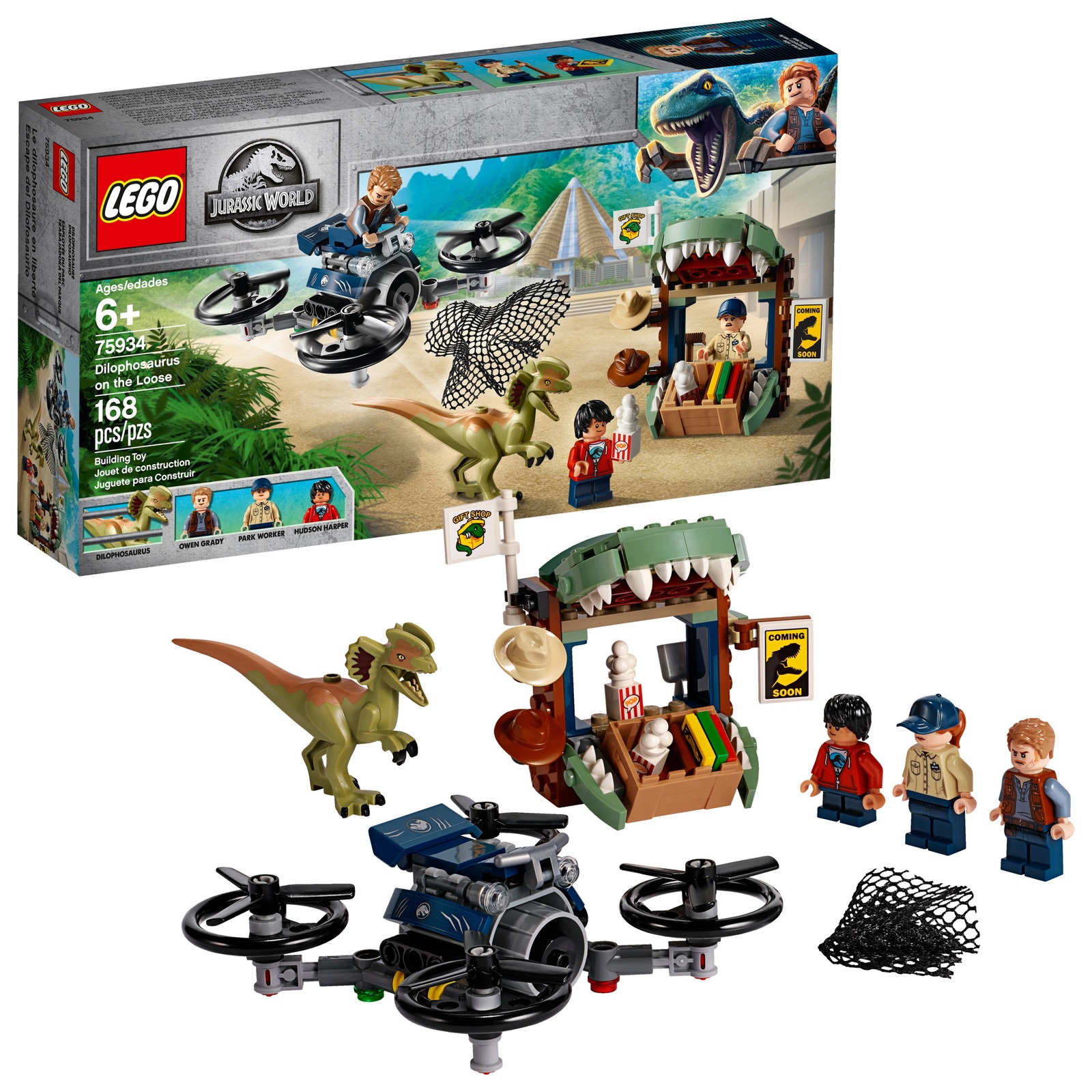 LEGO Jurassic World Dilophosaurus on the Loose 75934 Building Toy (168 Pieces)