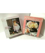 2 NEW 550 pc Puzzles LITTLE ANGELS Darling GIrl + FLORAL FANTASY Roses V... - $39.55