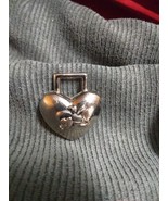 Silver-toned heart pendant embossed pre-owned - $10.00