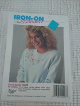 GOLDEN BEE IRON-ON FASHIONS FLORAL SPRAY 10203 EMBROIDERY KIT,SEALED,FOR... - $10.63