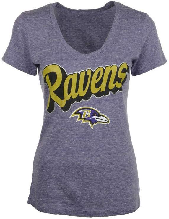 Primary image for 5th & Ocean by New Era Women's Baltimore Ravens Tri-Natural T-Shirt, Large