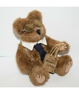 Boyds Bears Harveys Lunch Bag Teddy 7&quot; Wears Glasses Tie Plush Back To S... - $27.95