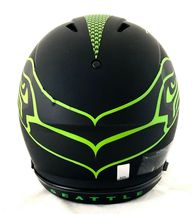 RUSSELL WILSON SIGNED SEATTLE SEAHAWKS FS ECLIPSE SPEED AUTHENTIC HELMET- GREEN image 4
