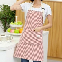 Adjustable Cotton Linen Stripe Apron Kitchen Chef Baking Accessories Res... - $10.13
