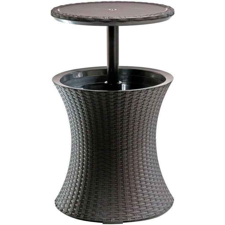 Patio Cooler Table Outdoor Furniture Brown And Similar Items S L1600 Patio Cooler Table Outdoor Furniture Brown Rattan Ice Bucket Stand Drink Holder