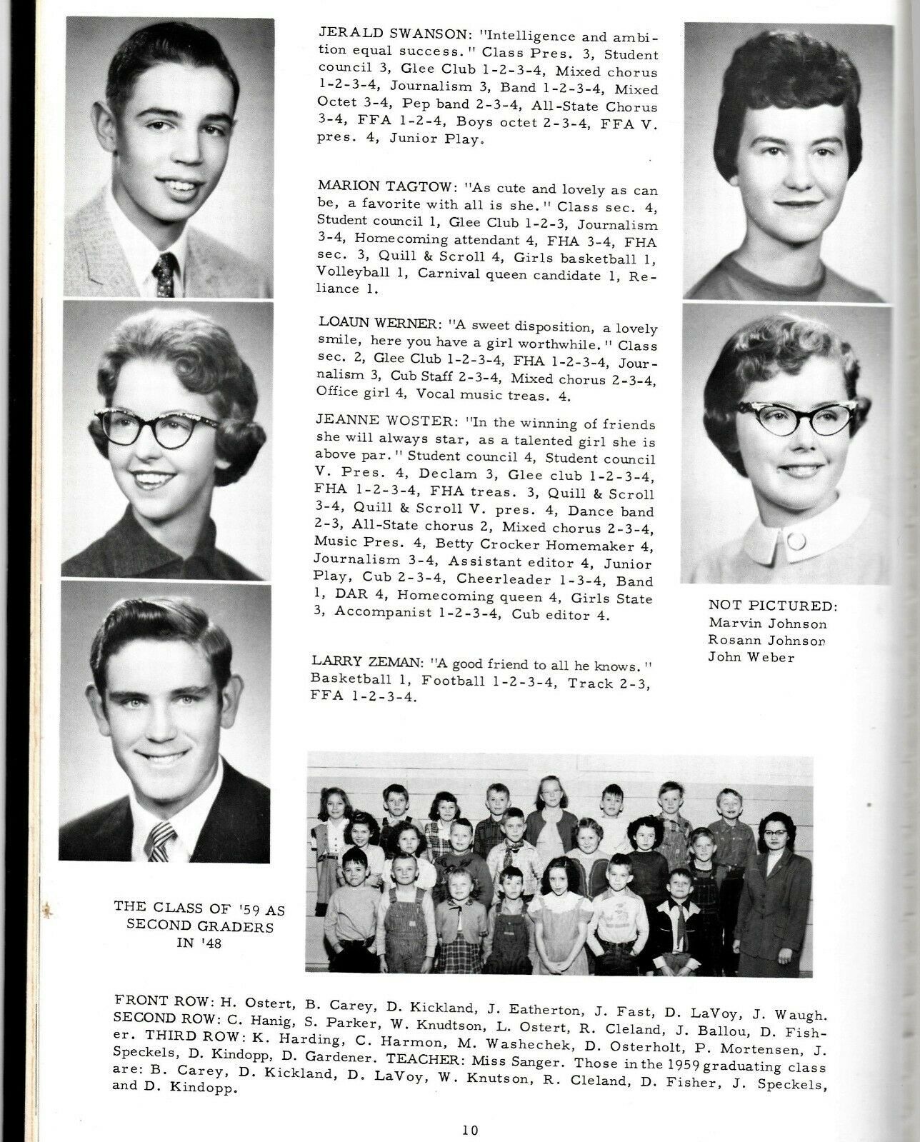 1959 Chamberlain High School Yearbook, The Cub, Chamberlain, South