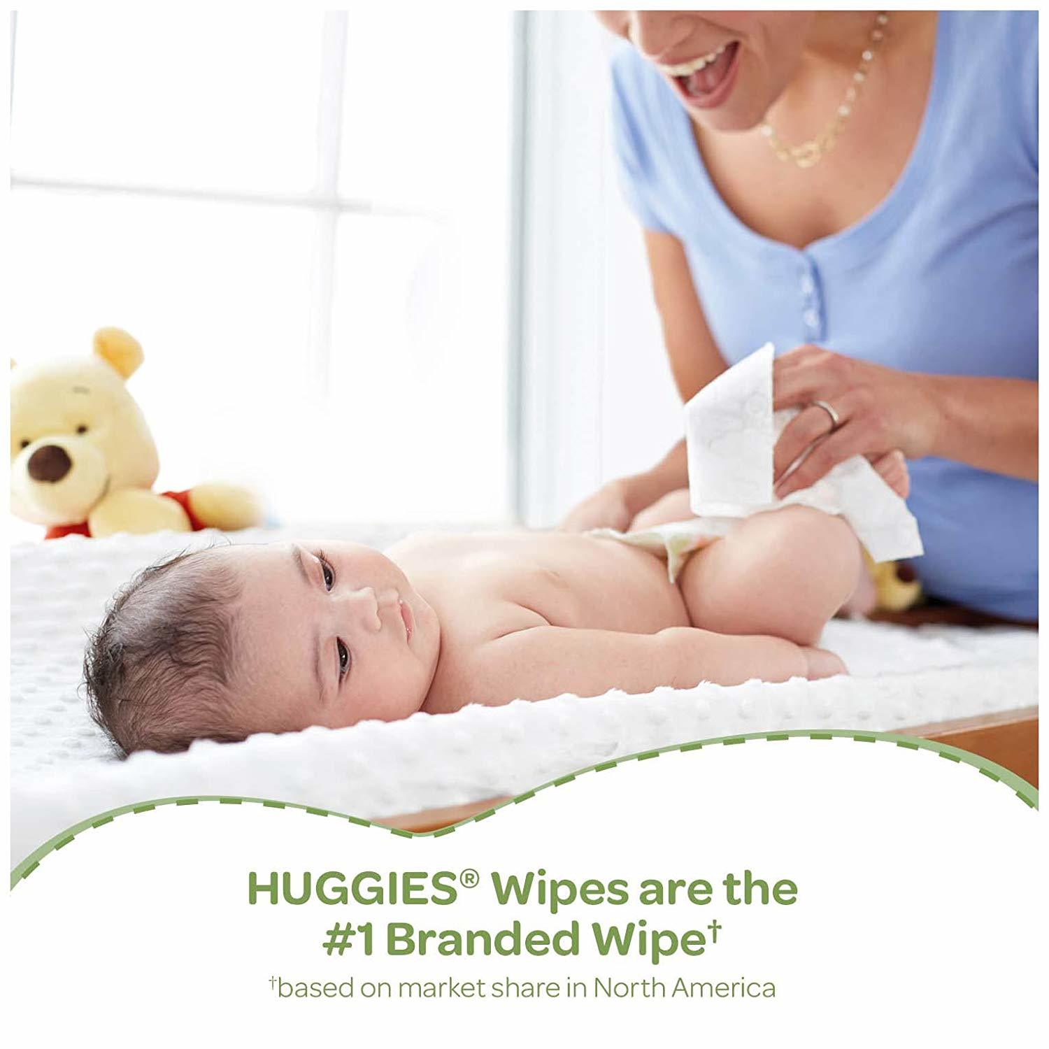 HUGGIES Natural Care Baby Wipes Disposable Soft Packs, 56 ct Baby Wipes
