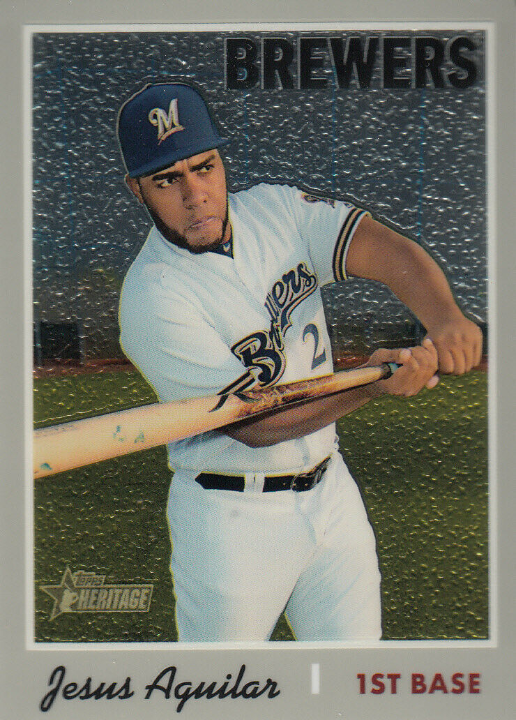 Jesus Aguilar 2019 Topps Heritage Chrome Card THC476 690/999