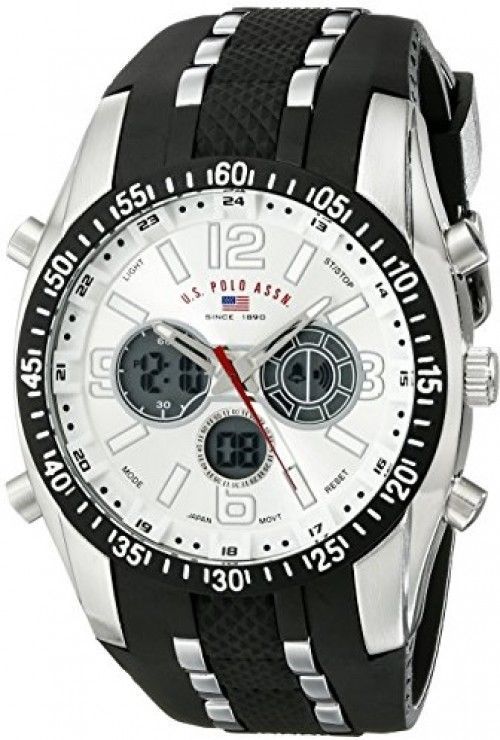 U.S. Polo Assn. Sport Men's US9061 Watch With Black Rubber Strap Watch