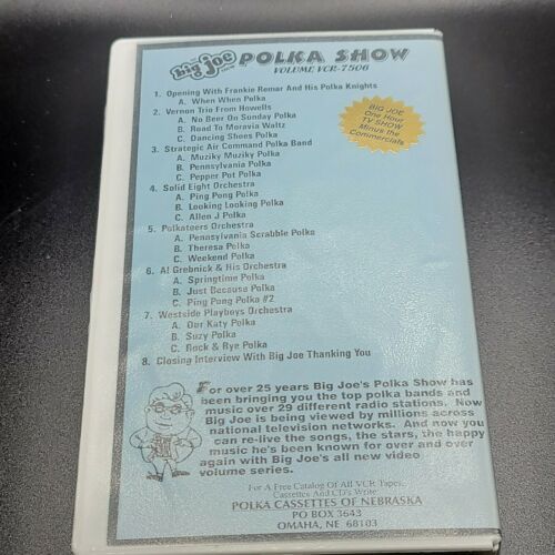 THE BIG JOE POLKA SHOW Oldies but Goodies 70's ORCHESTRA VHS VCR 7506 VHS Tapes