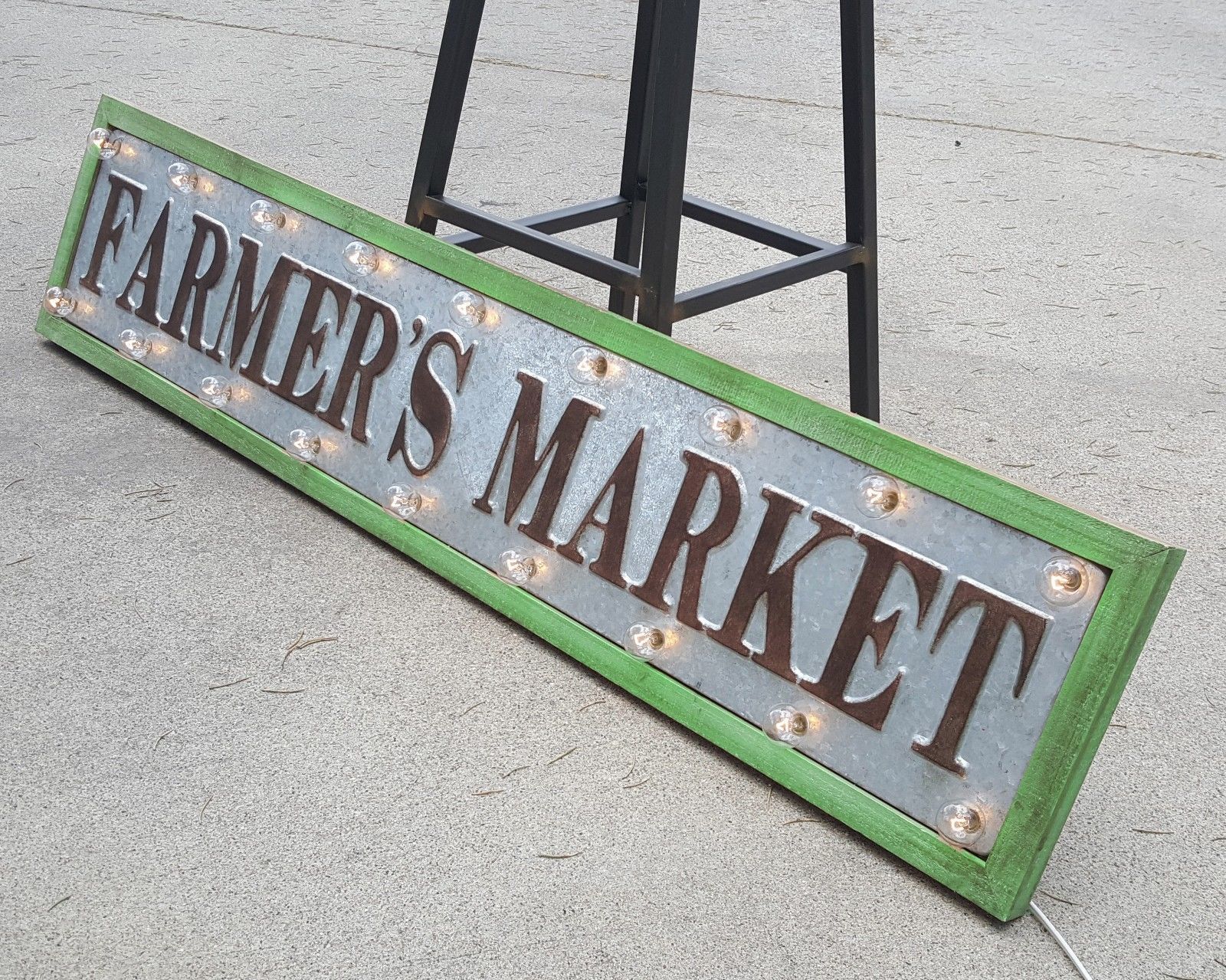 HUGE FARMERS MARKET Farmhouse Cottage House Rustic Metal Farm Marquee