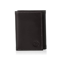 Timberland Men's Leather Trifold Wallet with ID Window | Color Black (Hunter) - $49.88