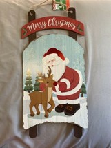 Merry Christmas House Decor - Santa And Rudolph - $11.76