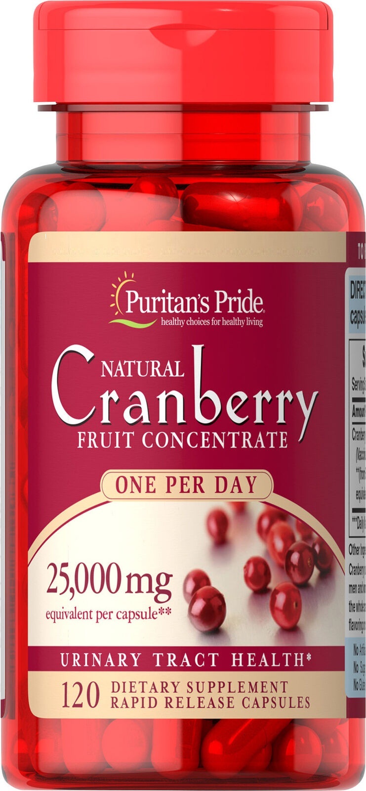 Puritan's Pride One A Day Cranberry 120 Capsules Vitamins
