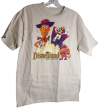 Disneyland Resort By Hanes Men's size Medium T-Shirt Beige Toy Story Woody Buzz - $13.52
