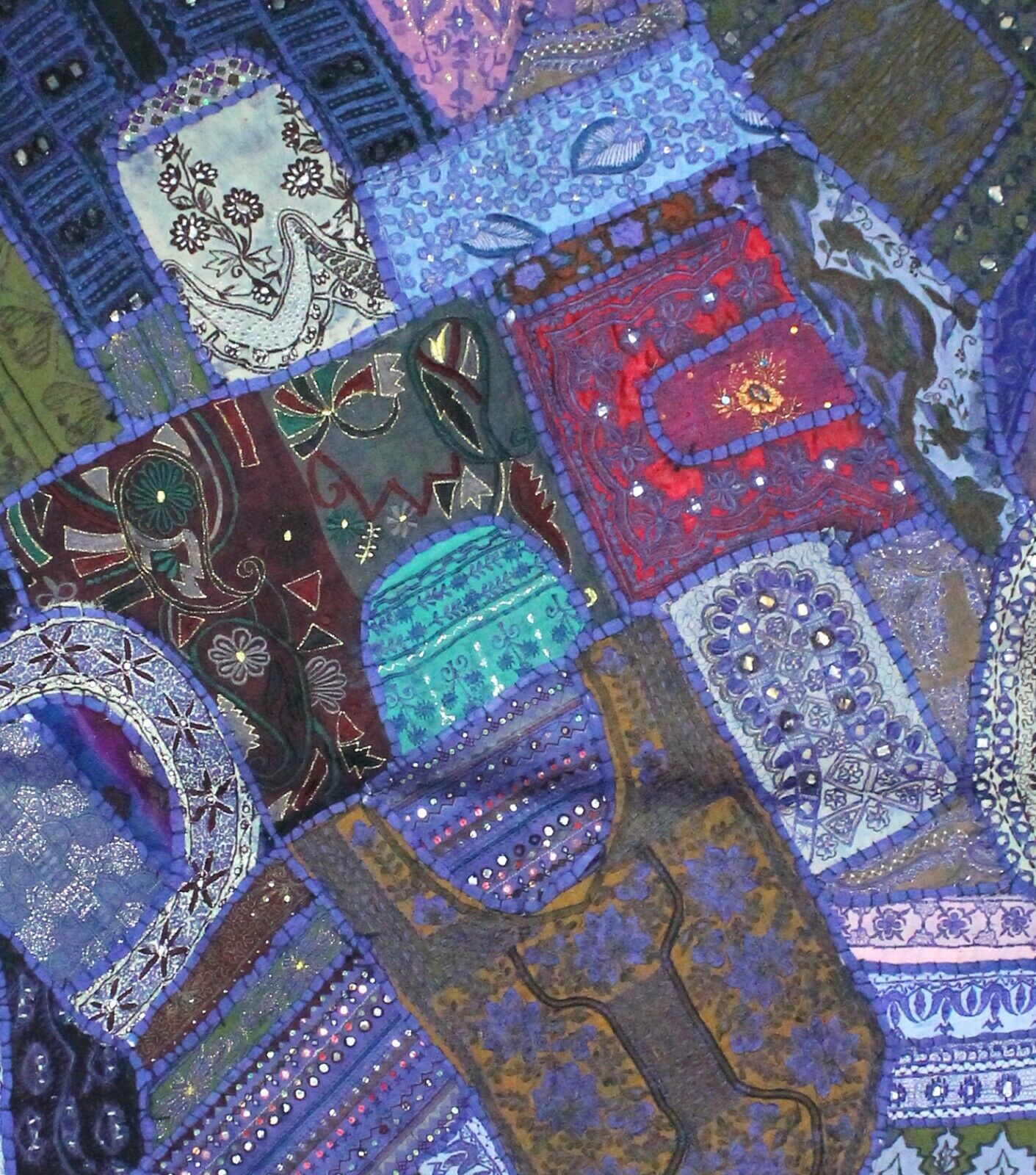 Wall Hanging Patch Embroidery Thread Work Handmade Decorative