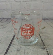 Vintage Anchor Hocking D Closed Handle Oven Basics 1 Cup Glass Measuring Cup 496 - $15.83