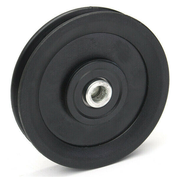 4.5 Nylon Bearing Pulley Wheel 115mm Black Wheel Cable Gym Fitness Equipment Par Other