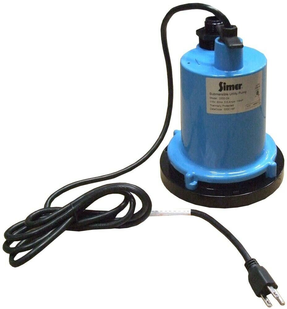Simer Utility Pump 115Volt AC 60 Hz 1/4 HP Portable HeavyDuty Cast