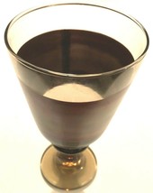 Vintage Libbey Glass Company Nova Brown 16 oz. Pedestal Water Wine Goble... - $10.88