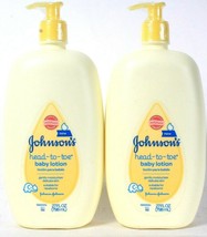 2 Bottle Johnson's 27 Oz Clinically Mild Head To Toe Gentle Moisture Baby Lotion