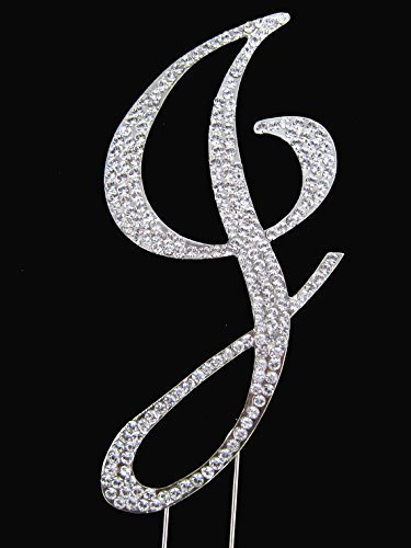 Rhinestone Cake Topper Letter J by other