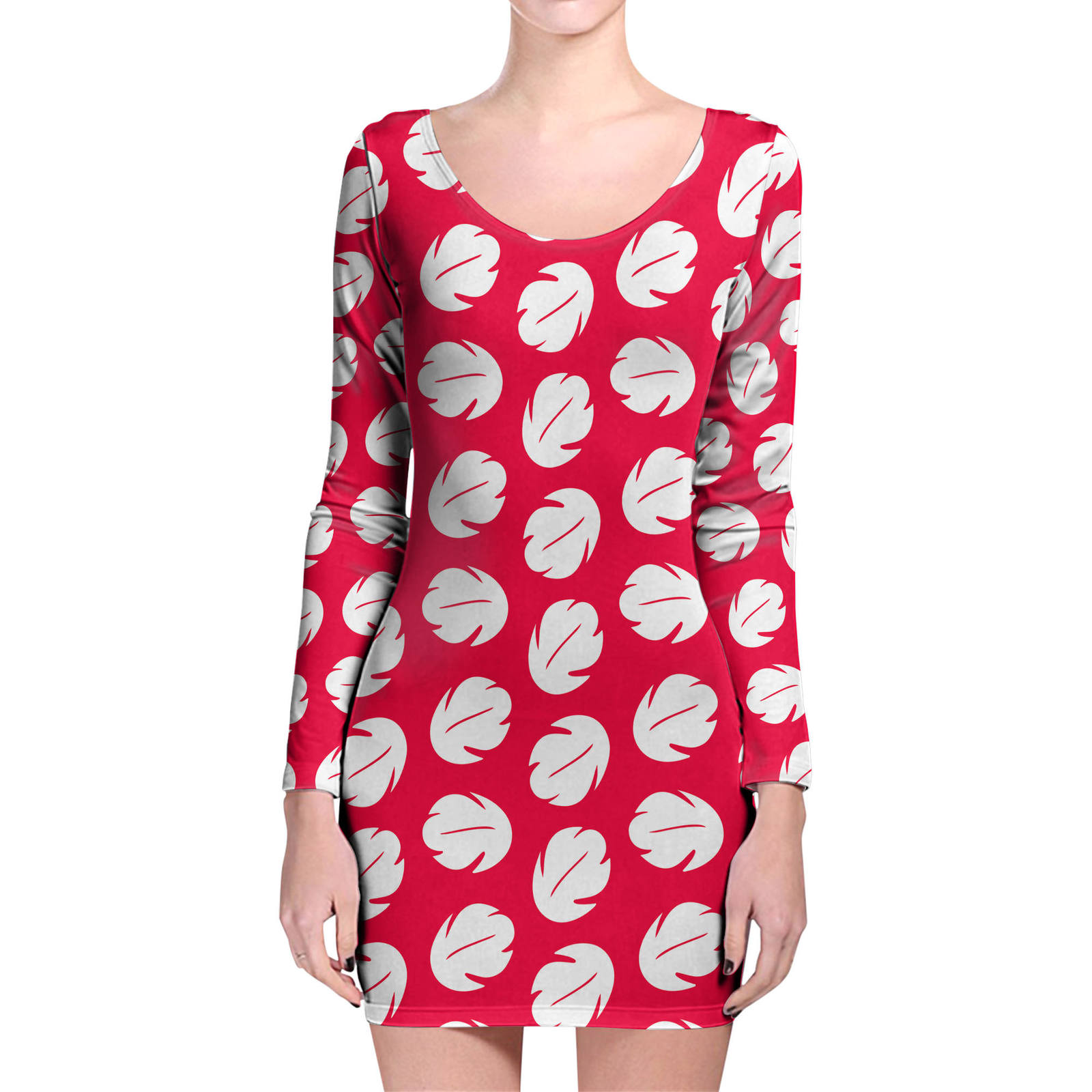 Lilo Hawaiian Dress Disney Inspired Longsleeve Bodycon Dress - Dresses