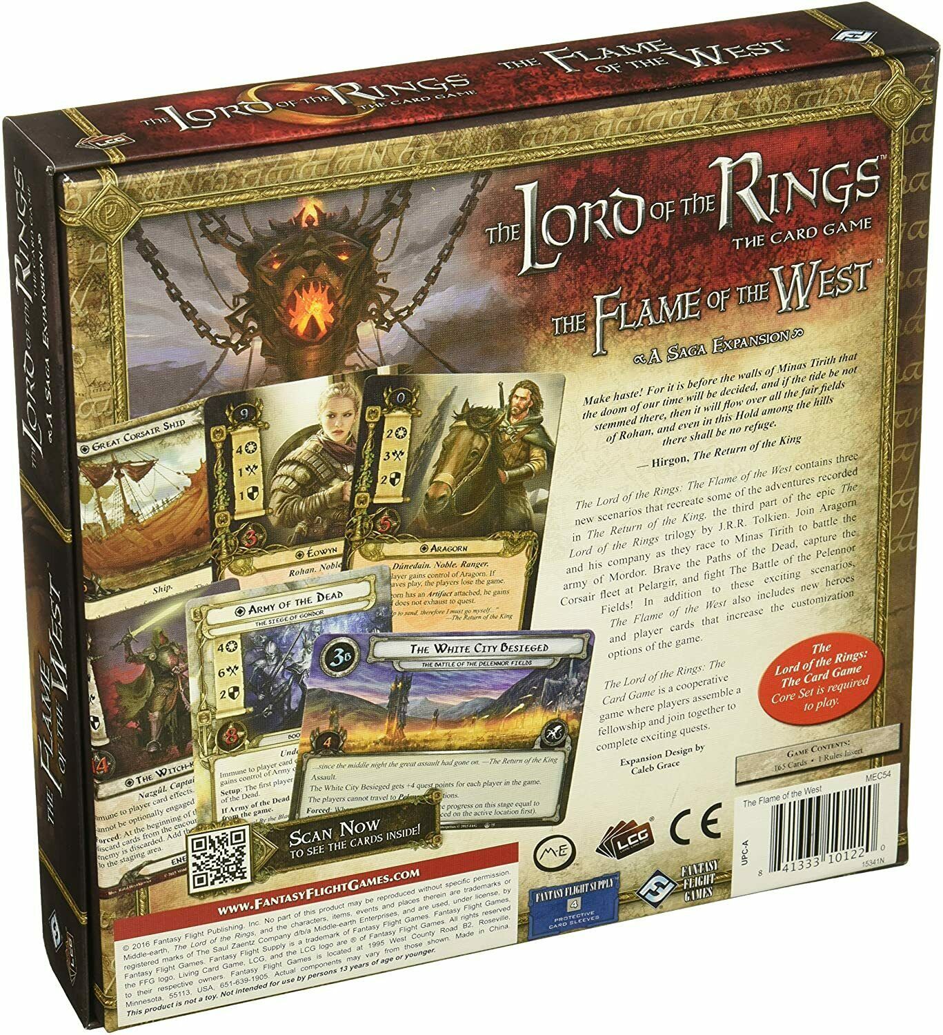 Lord of the Rings LCG The Flame of the West Saga Expansion CCG Sealed Decks & Kits