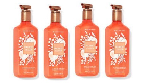 Bath & Body Works Market Peach Gentle Gel Hand Soap 8 oz x4