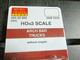 Micro-Trains Stock # 00502000 (890) HOn3 Arch Bar Trucks w/o Coupler image 2
