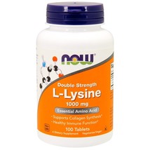 Now Foods L-Lysine 1000 mg, 100 Tablets or 250 Tablets - $14.99+