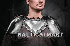 NauticalMart Shoulders Armor Replica Blackened Steel Pauldrons & Gorget Armor