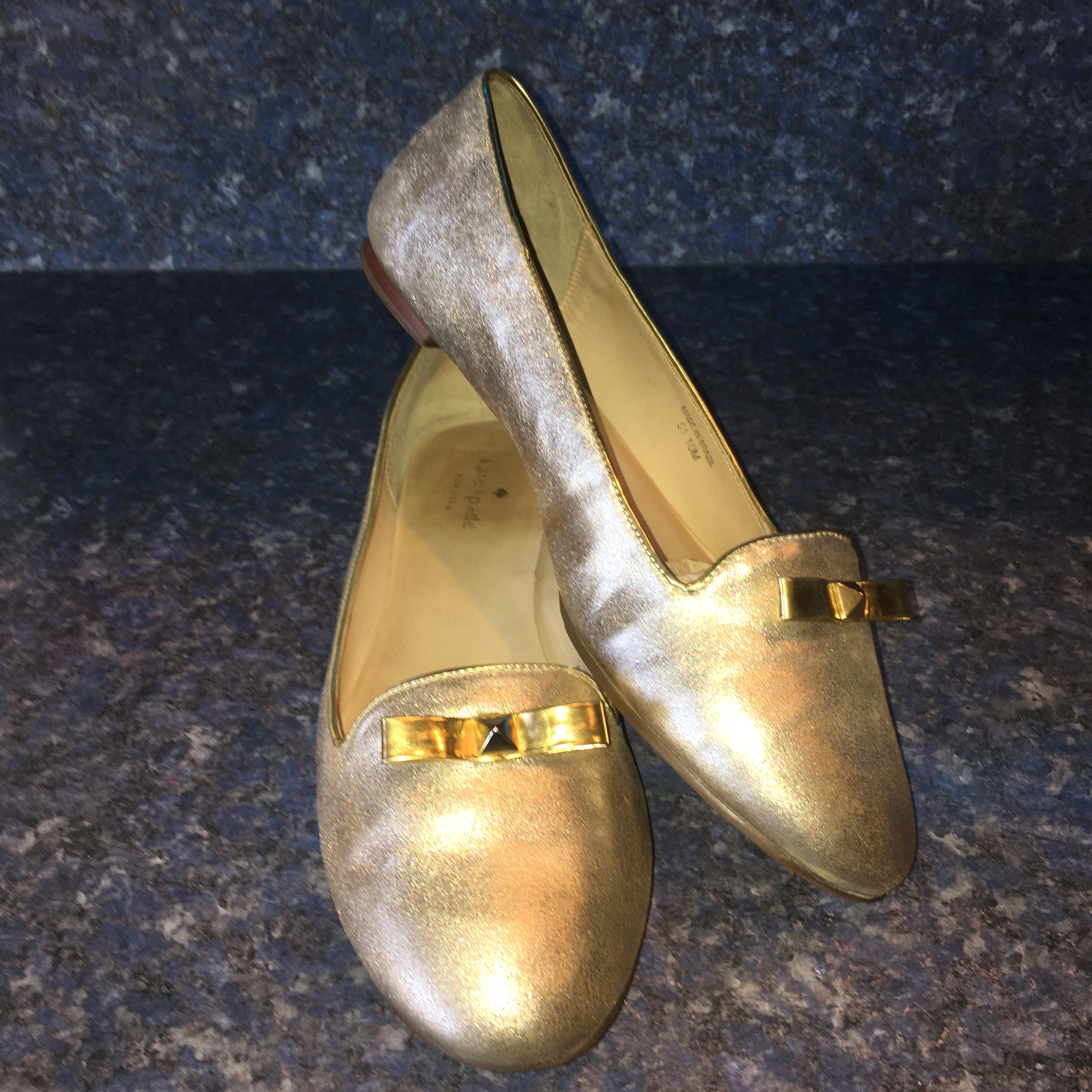 kate spade gold flats